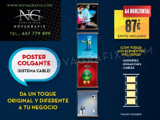 Carteles colgantes iluminados